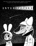  2016 absurd_res ambiguous_gender anthro armor astronaut black_and_white canid canine clothed clothing disney duo english_text fox frown fully_clothed fur headgear helmet hi_res humor interstellar_(movie) judy_hopps lagomorph leporid looking_at_another looking_back mammal monochrome nick_wilde nik159 parody rabbit red_fox spacesuit text zootopia 