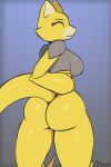  2019 abra anthro big_breasts big_butt breasts butt butt_focus eyes_closed female hi_res looking_back mammal miso_souperstar nintendo nude pok&eacute;mon pok&eacute;mon_(species) side_boob signature simple_background solo thick_thighs video_games 