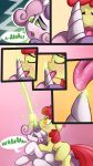  anon_1515 apple_bloom_(mlp) comic duo equid female female/female feral friendship_is_magic horn horn_lick licking mammal my_little_pony orgasm sweetie_belle_(mlp) tongue tongue_out unicorn young 