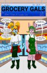  2019 anthro comic cover cover_page dialogue domestic_cat felid feline felis female grocery lagomorph leporid mammal rabbit skyblue2005 