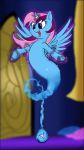  2017 blue_body bottle equid fan_character female feral genie hair hi_res horn horn_ring inside magic mammal my_little_pony open_mouth parcly_taxel pink_hair purple_eyes silver1kunai smile smoke solo sparkles spread_wings winged_unicorn wings 