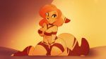  2020 2d_animation animated anthro breasts candy chocolate digital_media_(artwork) female food fur hair looking_at_viewer mammal nipples nude simple_background smile solo spirale spirale_(character) yellow_eyes 