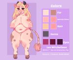  &lt;3 anthro big_breasts bovid bovine breasts cattle digital_drawing_(artwork) digital_media_(artwork) female fur hi_res lea_(nsfwfenistral) mammal nipples nsfwfenistral nude pussy simple_background smile solo thick_thighs 