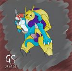  2008 anal anal_penetration anthro digimon digmon duo flamedramon gay gs male penetration penis 