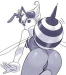  antennae ass bee_girl capcom darkstalkers go_robots insect_girl monochrome monster_girl pantyhose q-bee vampire_(game) 