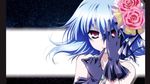  blue_hair dress flower hayate_no_gotoku! highres red_eyes short_hair suirenji_ruka 