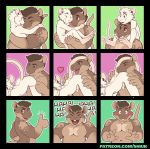  ! &lt;3 2019 4_fingers 5_fingers 5_toes anal anthro anthro_on_anthro ass_up ben_(shiuk) biped black_border blush border bottomwear brown_body brown_eyes brown_fur brown_hair buckteeth butt butt_grab carrying cheek_tuft claws clothed clothing digital_drawing_(artwork) digital_media_(artwork) duo embarrassed erection eyes_closed facial_tuft fingers front_view fur fur_markings gambian_pouched_rat gesture green_background hair half-closed_eyes hand_on_butt happy holding_character hug humanoid_penis larger_male laugh long_tail looking_at_another looking_at_viewer looking_back looking_down looking_pleasured looking_up male male/male mammal markings multiple_images multiple_scenes murid murine muscular muscular_male narrowed_eyes nude on_shoulders open_mouth open_smile oral panties panties_down partially_clothed paws penis presenting presenting_hindquarters purple_background raised_tail rat rimming rodent sex shiuk simple_background size_difference smaller_male smile standing star tan_body tan_fur tan_penis teeth telegram_stickers text three-quarter_view thumbs_up toes tongue tongue_out topless tuft underwear undressing url whiskers white_body white_fur 