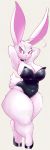  anthro big_breasts big_ears breasts bunny_costume choker clothing costume curvy_figure jewelry lagomorph leporid looking_at_viewer mammal necklace rabbit smile solo thick_thighs twistedlilheart voluptuous 