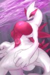  2019 anthro anthrofied big_breasts breasts butt featureless_breasts female huge_breasts kadomarco legendary_pok&eacute;mon looking_at_viewer lugia nintendo nude pok&eacute;mon pok&eacute;mon_(species) shiny_pok&eacute;mon solo underwater video_games water white_body white_tail 