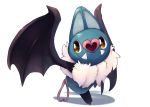  ambiguous_gender chiropteran feral full-length_portrait fur fur_tuft looking_aside mammal nashiru neck_tuft nintendo pink_nose pok&eacute;mon pok&eacute;mon_(species) portrait shadow simple_background solo swoobat teeth tuft video_games white_background wings 