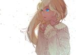  1girl blonde_hair blue_eyes commentary_request kingdom_hearts kingdom_hearts_ii long_hair motu0505 namine partial_commentary sweater white_background 