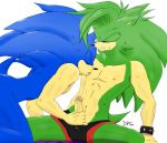  brother brothers duo eulipotyphlan eyes_closed hedgehog humanoid_penis incest male male/male mammal manic_the_hedgehog masturbation midnightmuser muscular nipple_suck penis sibling sonic_the_hedgehog sonic_the_hedgehog_(series) sonic_underground sucking 