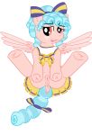  blue_hair breasts cozy_glow_(mlp) cub digital_media_(artwork) equid equine female feral friendship_is_magic hair hi_res horse mammal my_little_pony poniidesu pony pussy solo underhoof wings young 