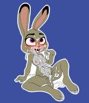  2020 anthro areola bodily_fluids breasts cum cum_everywhere cum_in_mouth cum_in_pussy cum_inside cum_on_face cum_string disney easter easter_egg erect_nipples female genital_fluids hi_res holidays judy_hopps lagomorph leporid mammal messy nipples nude pawtsun pussy rabbit simple_background slashysmiley solo white_background zootopia 