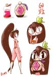  2019 anthro big_butt biped bottle bra breasts brown_hair butt chinese_text clothing digital_media_(artwork) diives eyewear female glasses gū hair holding_object long_hair looking_at_viewer multicolored_body multicolored_scales panties pink_body pink_scales ponytail rear_view reptile scales scalie signature simple_background snake solo text two_tone_body two_tone_scales under_boob underwear white_background white_body white_scales xingzuo_temple 