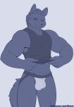  2019 5_fingers anthro biceps biped black_tank_top bulge canid canine canis clothed clothing clothing_lift digital_drawing_(artwork) digital_media_(artwork) fingers fluffy fluffy_tail front_view grey_background hair half-closed_eyes head_tuft hi_res jockstrap looking_away male mammal muscular muscular_male narrowed_eyes navel pecs pinup pose revealing_(disambiguation) shirt shiuk simple_background sketch solo standing tank_top text three-quarter_view topwear tuft underwear undressing url watermark wolf 