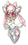  2016 blush diancie doneru female legendary_pok&eacute;mon nintendo open_mouth pok&eacute;mon pok&eacute;mon_(species) pussy simple_background solo video_games white_background 