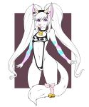  anthro clothed clothing cosplay cowkini felid fur girly hair hi_res itazura_kanemura male mammal simple_background tattoo white_body white_fur 