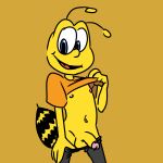  arthropod balls bee buzz_the_bee cheerios clothed clothing clothing_lift exposing general_mills honey_nut_cheerios humanoid_penis hymenopteran insect male mascot muffinlewds navel nipples penis shirt shirt_lift smile solo toony topwear undressing 