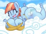  anthro big_breasts big_butt breasts butt cloud equid equine female huge_breasts lefthighkick mammal mature_female my_little_pony windy_whistles_(mlp) 