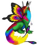  canonical dragon dragonness fairy feathers feral horn invalid_tag lures rainbow scales unknown_artist wings 