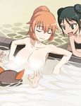  animal_ears artist_request bath breasts charlotte_e_yeager francesca_lucchini medium_breasts miyafuji_yoshika multiple_girls orange_hair strike_witches topless world_witches_series 