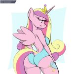  anthro big_breasts big_butt breasts butt clothing equid female friendship_is_magic longtailshort mammal my_little_pony one-piece_swimsuit princess_cadance_(mlp) swimwear 