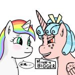  blue_hair cozy_glow cozy_glow_(mlp) cub digital_media_(artwork) duo equid equine fan_character female feral friendship_is_magic fur hair horn horse mammal multicolored_hair my_little_pony poniidesu pony smile two_tone_hair winged_unicorn wings young 