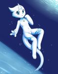  2020 anthro aurawing blue_body blue_eyes blue_skin female flat_chested hi_res kemono long_tail looking_at_viewer mammal navel nipples nude pussy smile solo undersea young 