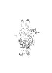  ... 2020 ambiguous_gender anthro backpack black_and_white clothed clothing dipstick_ears disney dot_eyes fully_clothed fur holding_gun holding_object holding_weapon judy_hopps korean_text lagomorph leporid mammal monochrome multicolored_ears rabbit simple_background solo swetpot text walking weapon white_background zootopia 