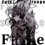  2boys copyright_name facial_scar fate/strange_fake fate_(series) hair_slicked_back high_contrast hood hoodie male_focus multiple_boys old_man pipe redoxhn scar scar_on_cheek scarf sigma_(fate/strange_fake) watcher_(fate/strange_fake) 
