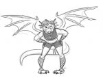  anthro caltsar claws clothed clothing collar digital_media_(artwork) dragon feet looking_at_viewer male membrane_(anatomy) membranous_wings nicnak044 pose scalie smile solo wings 
