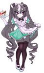  2020 anthro bulge bunnyplayboy clothed clothing dessert digital_media_(artwork) food giant_panda girly gloves hair handwear hi_res ice_cream legwear long_hair maid_uniform male mammal panties standing stockings twintails_(disambiguation) underwear uniform ursid ying_li 