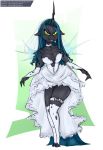 anthro arthropod big_breasts breasts changeling cleavage clothed clothing dress female friendship_is_magic longtailshort my_little_pony queen_chrysalis_(mlp) wedding_dress 