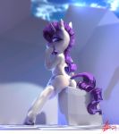  alumx butt_pose equid female feral friendship_is_magic horn mammal my_little_pony pose rarity_(mlp) solo unicorn 
