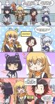  4girls ? ahoge animal_ears black_hair blake_belladonna blonde_hair braided_ponytail cat_ears eating english_text food gardavwar long_hair medium_hair multiple_girls o_o orange_hair penny_polendina red_hair ruby_rose rwby tagme wavy_mouth weiss_schnee white_hair yang_xiao_long 