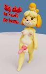 3d_(artwork) animal_crossing animal_genitalia animal_penis animated anthro balls big_butt blush breasts butt canid canine canine_penis canis digital_media_(artwork) domestic_dog erection fur furfireburst hair intersex isabelle_(animal_crossing) knot loop mammal nintendo nipples nude penis shih_tzu simple_background smile solo thick_thighs toy_dog video_games walking wide_hips yellow_body yellow_fur 
