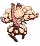  2017 abs balls big_muscles clothed clothing erection eyewear goggles green_clothing green_hat green_headwear grin hat headgear headwear hi_res huge_muscles humanoid_penis hyper hyper_muscles hyper_penis league_of_legends long_penis male muscular muscular_male nipples one_eye_closed pecs penis riot_games simple_background smile solo teemo_(lol) topless vein veiny_penis video_games white_background wink wolfiecanem yordle 