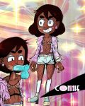  blue_skin breasts connie connie_maheswaran dark_skin fellatio kuroki_hollow oral prostitution self_upload short_hair smile steven_universe 