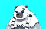  2020 anthro blue_background cute_fangs fur kemono league_of_legends mammal polar_bear re_jin37 riot_games simple_background solo ursid ursine video_games volibear white_body white_fur 