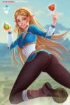  1girl ass blonde_hair breasts gameplay_mechanics highres long_hair looking_at_viewer olga_narhova open_mouth pointy_ears princess_zelda smile solo the_legend_of_zelda 