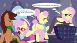  animal_genitalia animal_penis anus blush dialogue equid equine equine_penis eyewear fellatio female fluttershy_(mlp) friendship_is_magic glasses hi_res ikaribunbun male male/female mammal my_little_pony oral penile penis pterippus pussy sex teats wings 