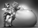  4:3 anthro anthro_on_anthro balls belly big_balls big_belly bodily_fluids clothing crossgender cum cum_inflation cum_inside duo equid female female_penetrated friendship_is_magic genital_fluids genitals gynomorph gynomorph/female gynomorph_penetrating gynomorph_penetrating_female hi_res horn huge_balls hyper hyper_balls hyper_belly hyper_genitalia hyper_inflation inflation intersex intersex/female intersex_penetrating intersex_penetrating_female legwear mammal monochrome my_little_pony open_mouth penetration penis phurie rarity_(mlp) sex tongue winged_unicorn wings 