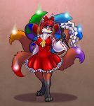  absurd_res alynna antennae_(anatomy) canid canine fairy female fox hi_res invalid_tag lepidopteran_wings mammal miko_(disambiguation) multi_tail papayamist rainbow shrine_maiden wings 