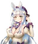  animal_ears cleavage girls_frontline hk416_(girls_frontline) puckjjick_(belbesi19) tagme 