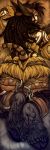  2019 abs anthro armor black_body black_fur black_hair blizzard_entertainment bovid bovine braided_fur braided_hair butt clothed clothing curvaceous curvy_figure dakimakura_design ebon_thundermoon female fur hair hi_res hooves ifus inviting looking_at_viewer looking_back lying mammal markings muscular muscular_female on_front open_mouth presenting presenting_hindquarters quads rear_view red_eyes solo tattoo tauren tongue tongue_out tribal_tattoo video_games voluptuous warcraft wide_hips 