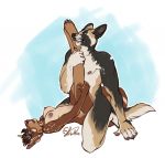  2016 ambiguous_penetration anthro anthro_on_anthro anthro_penetrated anthro_penetrating anthro_penetrating_anthro anvil_position arm_support athletic breasts brown_body brown_fur brown_hair canid canine canis claws clenched_teeth collie domestic_dog duo ear_piercing female female_penetrated fur german_shepherd hair herding_dog leg_grab legs_up looking_at_another looking_at_partner looking_down looking_pleasured lying male male/female male_penetrating male_penetrating_female mammal nipple_piercing nipples on_back open_mouth panda_german_shepherd pastoral_dog penetration piercing rokemi rook_(rokemi) sex share_(character) sheepdog simple_background smooth_collie teeth 