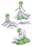  anus blush breasts butt female gardevoir hair hi_res humanoid kneeling looking_at_viewer lying mammal miklia nintendo not_furry open_mouth pok&eacute;mon pok&eacute;mon_(species) pussy red_eyes simple_background smile solo standing tongue video_games white_background 