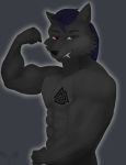  abs anthro biceps canid canine canis deanwolfwood delts digital_media_(artwork) gym invalid_tag male mammal muscular triceps wolf 