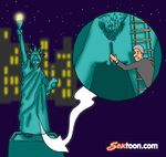 animated bill_clinton lady_liberty sextoon statue_of_liberty 